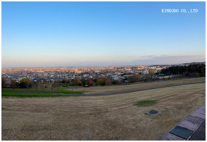 大乗寺丘陵公園から見る金沢市内