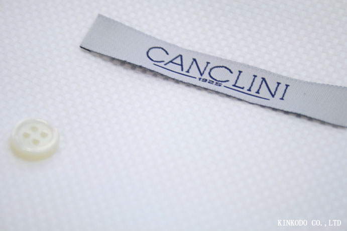 当店一押しの白の変わり織り生地 イタリア・カンクリーニ社 綿100%