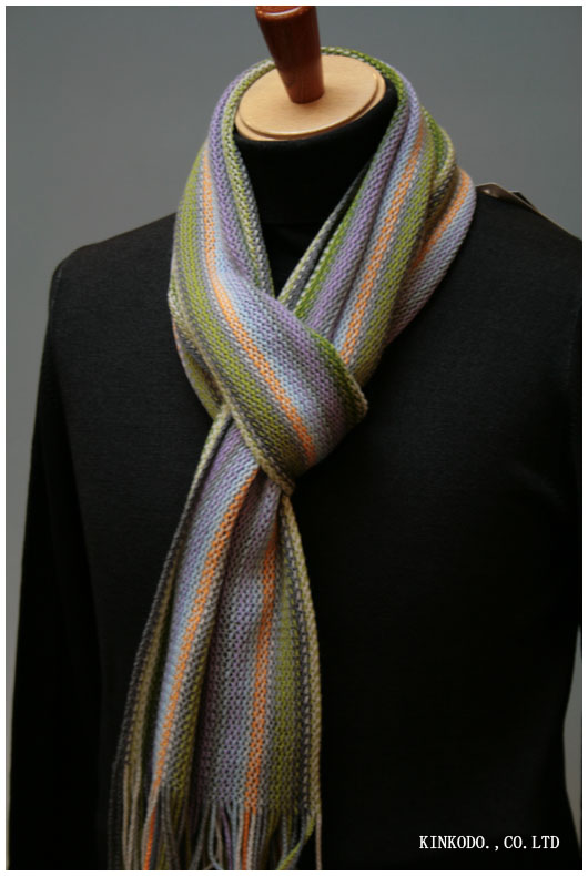 カンティーニニットマフラーグリーン