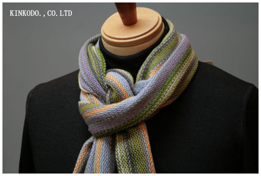 カンティーニニットマフラーグリーン