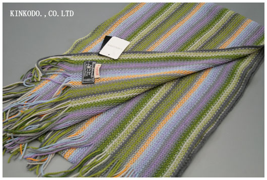 カンティーニニットマフラーグリーン