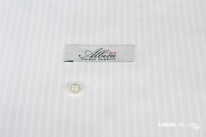成人式にも映えるNO-10528288　ピケ調ジャガードのストライプの生地　イタリア　アルビニ社製　綿100％