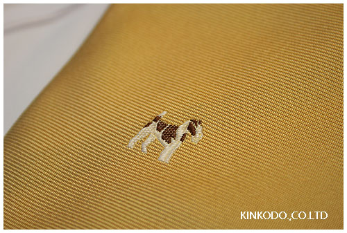 ワンちゃん柄ネクタイイエロー