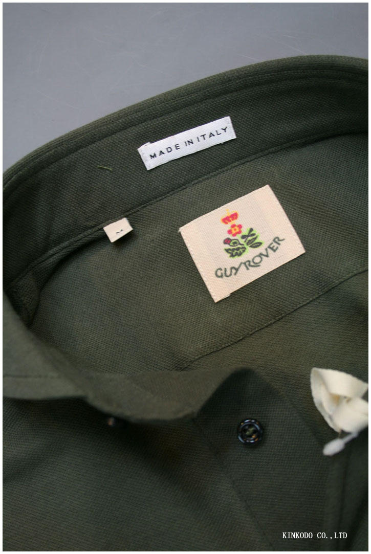 カッタウェイカラーの鹿の子のポロシャツ Guy Rover ギ・ローバー