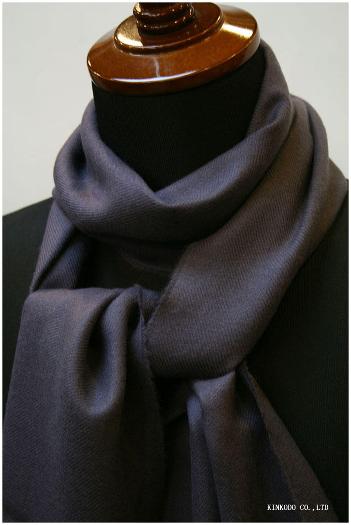 ジョンストンズ茄子紺マフラー