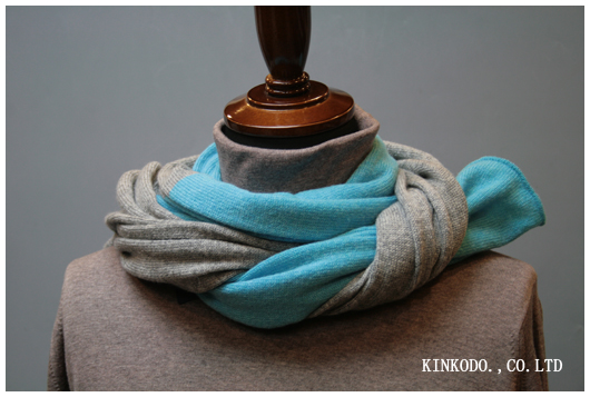 Johnstons(ジョンストンズ)カシミヤ100%ツートーンカラーニットストール
