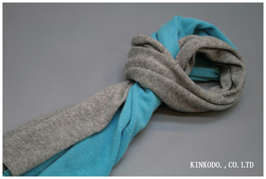 Johnstons(ジョンストンズ)カシミヤ100%ツートーンカラーニットストール