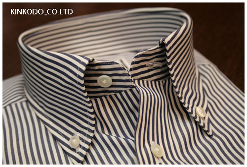 ロンドンストライプのボタンダウン