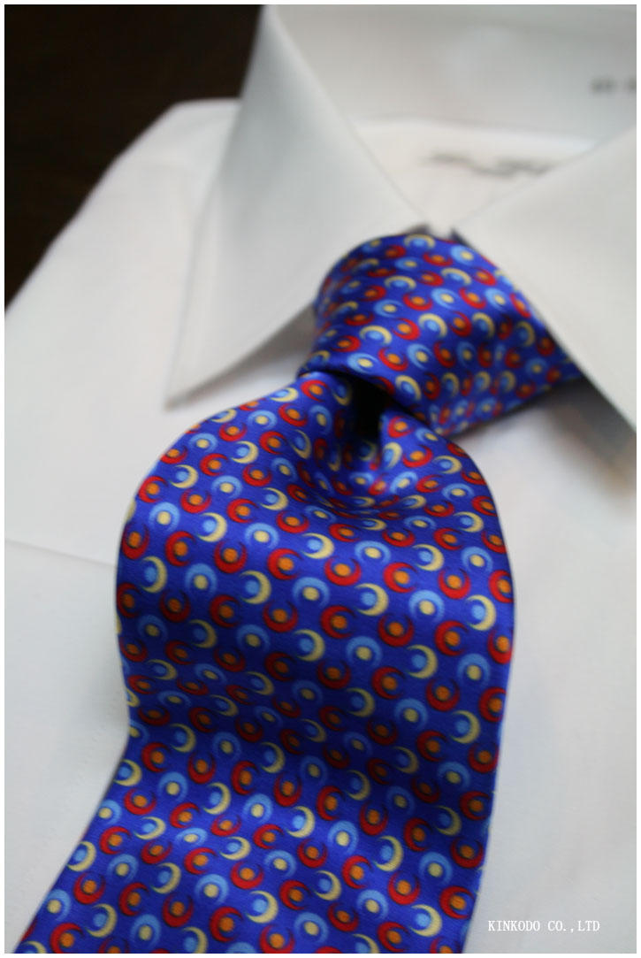 シルビオ・フィオレッロ【Silvio Fiorello】マーブル調のドット柄(ブルー)