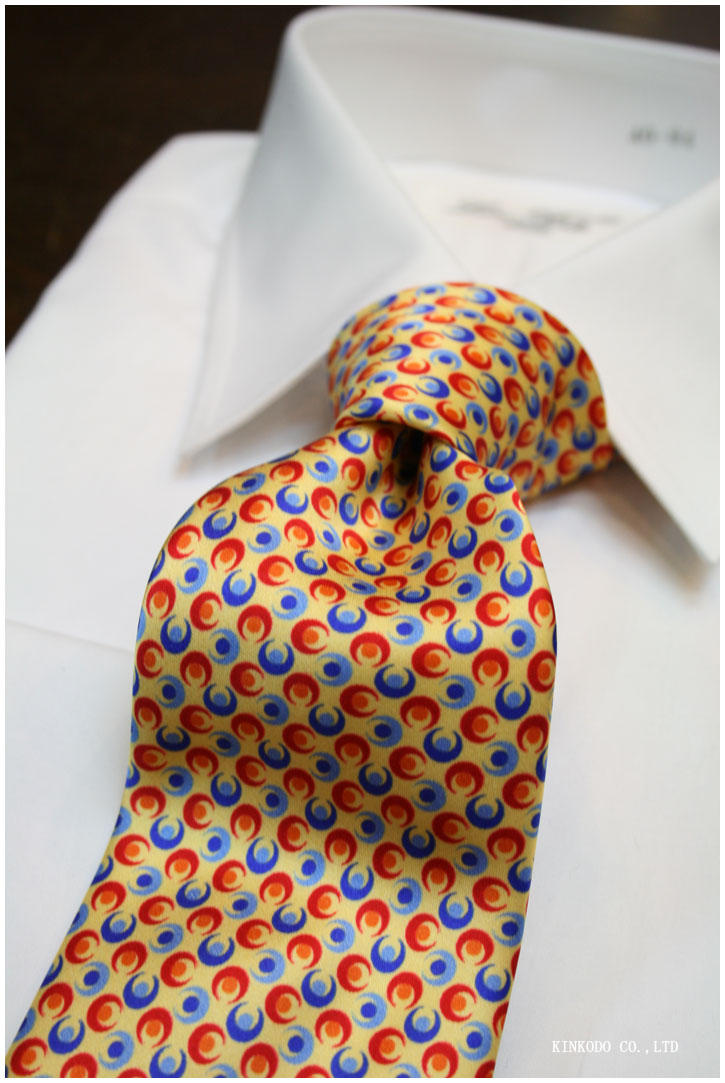 シルビオ・フィオレッロ【Silvio Fiorello】マーブル調のドット柄(イエロー)