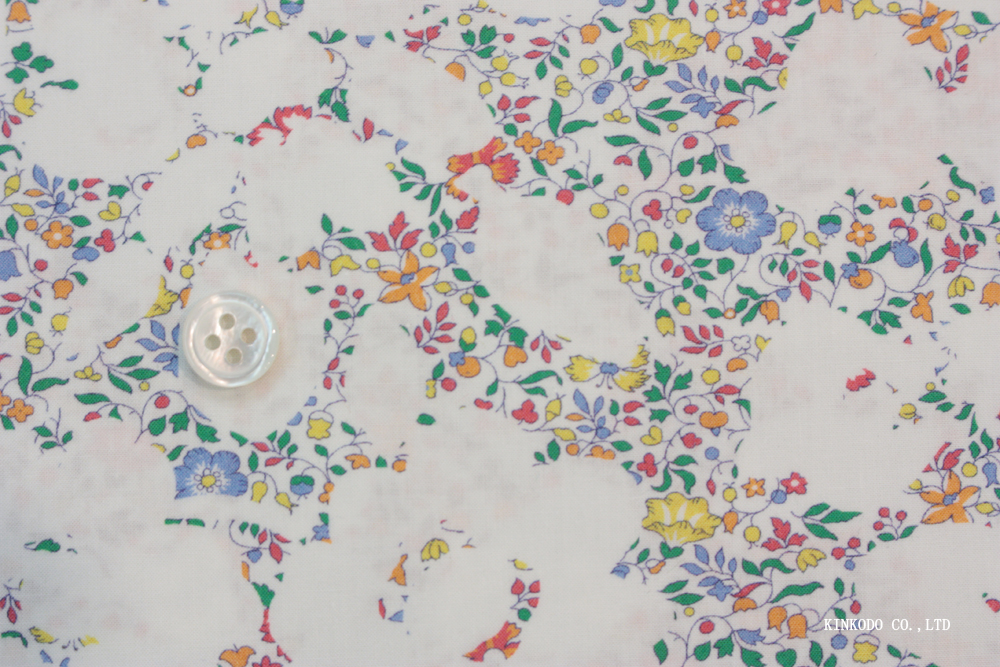 NO-LB3612A　 BELLA'S SILHOUETTE マルチカラー花シルエット柄　LIBERTY PRINT　リバティプリント　綿100％