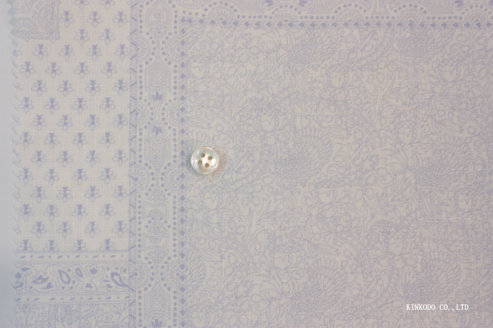 NO-LB7502A　BANDANA PATCHWORK 淡いブルーのバンダナパッチワーク柄　LIBERTY PRINT　リバティプリント　リネン100％