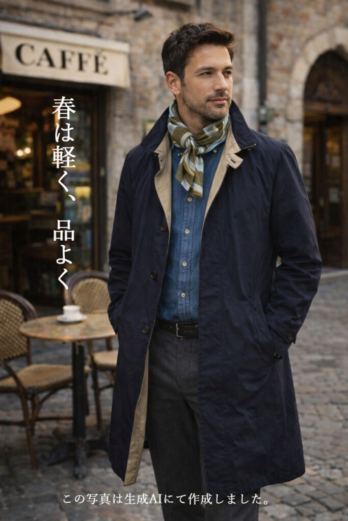 コート着用のイメージ図