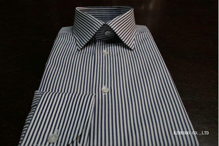 トーマスメイソンのロンドンストライプで作ったシャツ