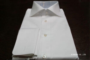 東京都K様のトーマスメイソンのサテン生地で作ったオーダーシャツ