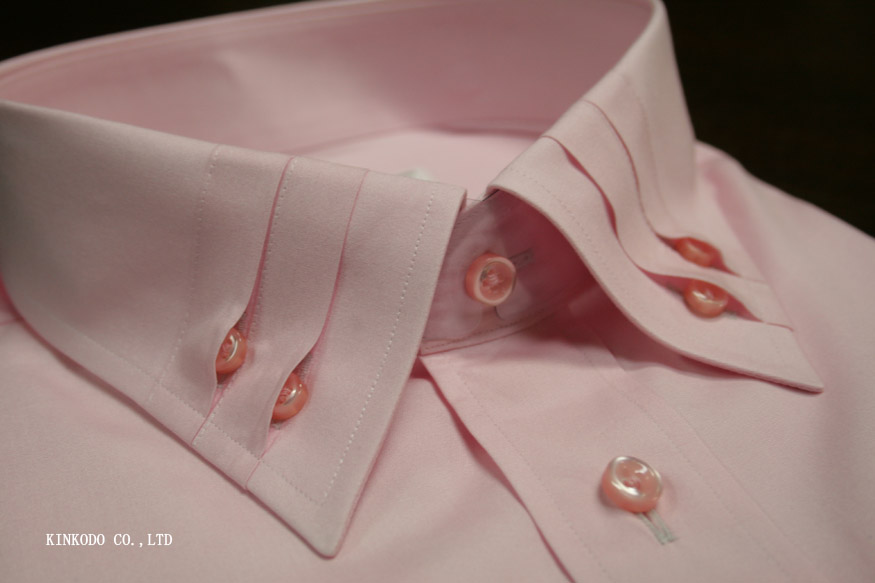 二列横の比翼ボタンダウン（全体イメージ）