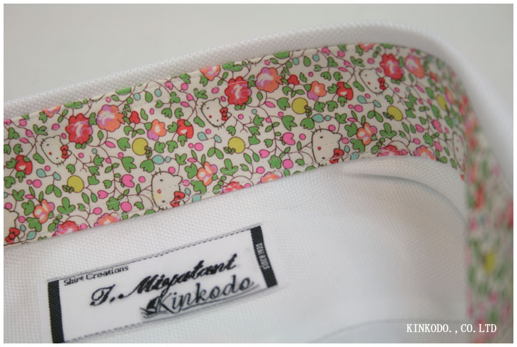 玉縁ポケットリバティープリントチーフのオーダーシャツ