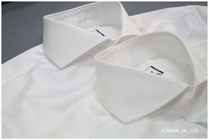 カッタウェイカラー（1）と（2）の比較