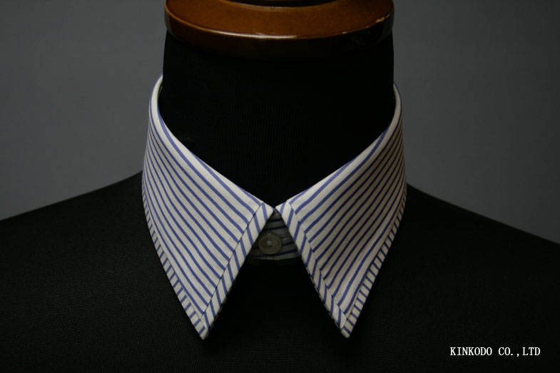 K6 衿羽根の先をカットしてストライプ方向を変えたディテール