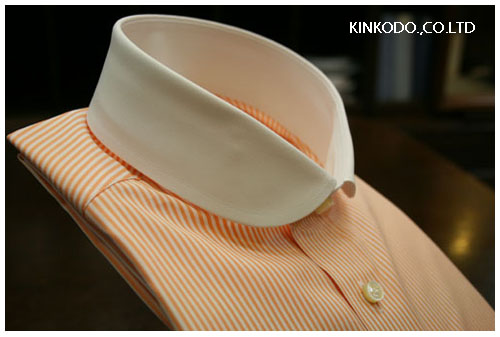 ラウンドカラーのオーダーシャツ1