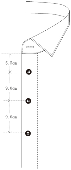 第２ボタン 5.5cm