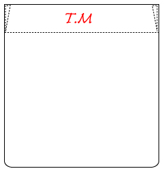 （1）ポケット上中央に刺繍