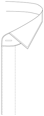 裏前立て（前立て巾ステッチ入り）