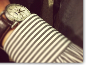 時計とカフスの干渉例